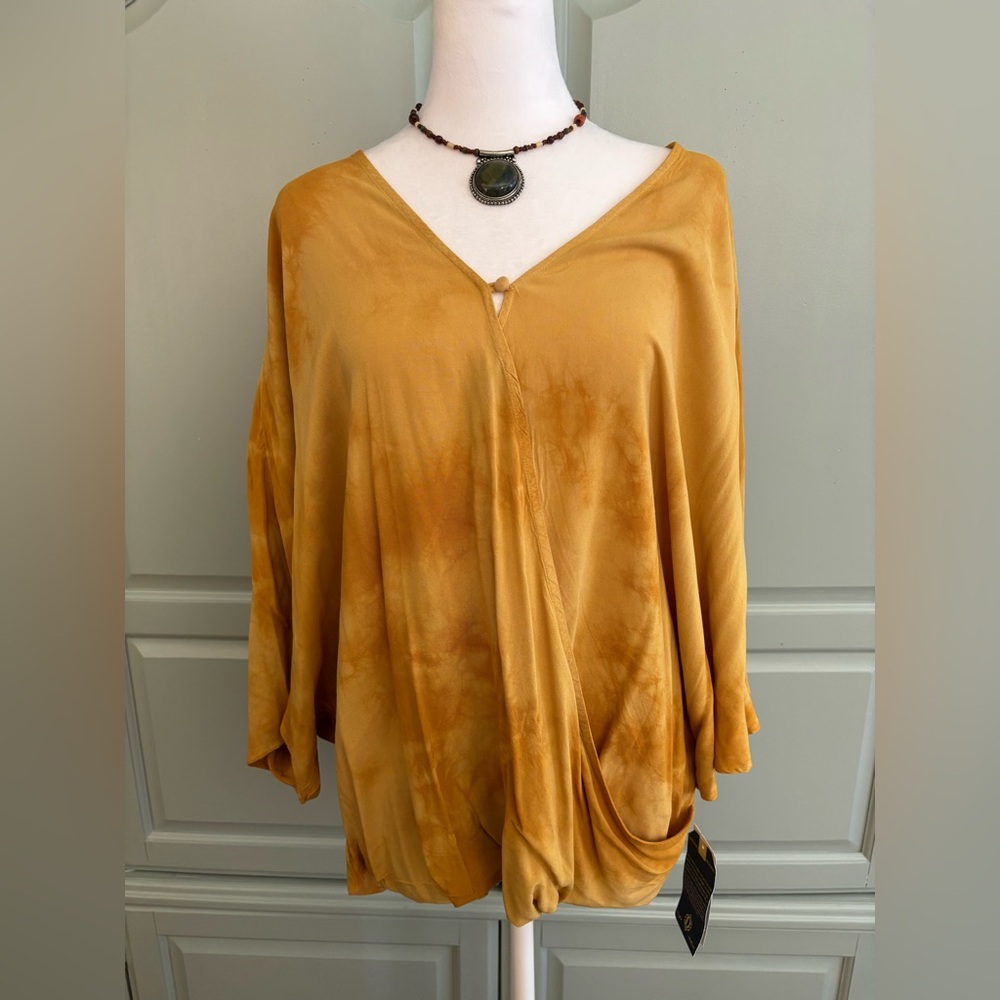 Democracy womans mustard blouse
